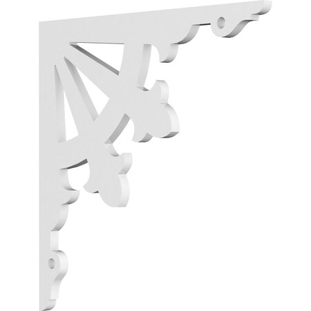 Ekena Millwork Riley Architectural Grade PVC Bracket, 5/8"W X 16"D X 16"H BKTP01X16X16RL